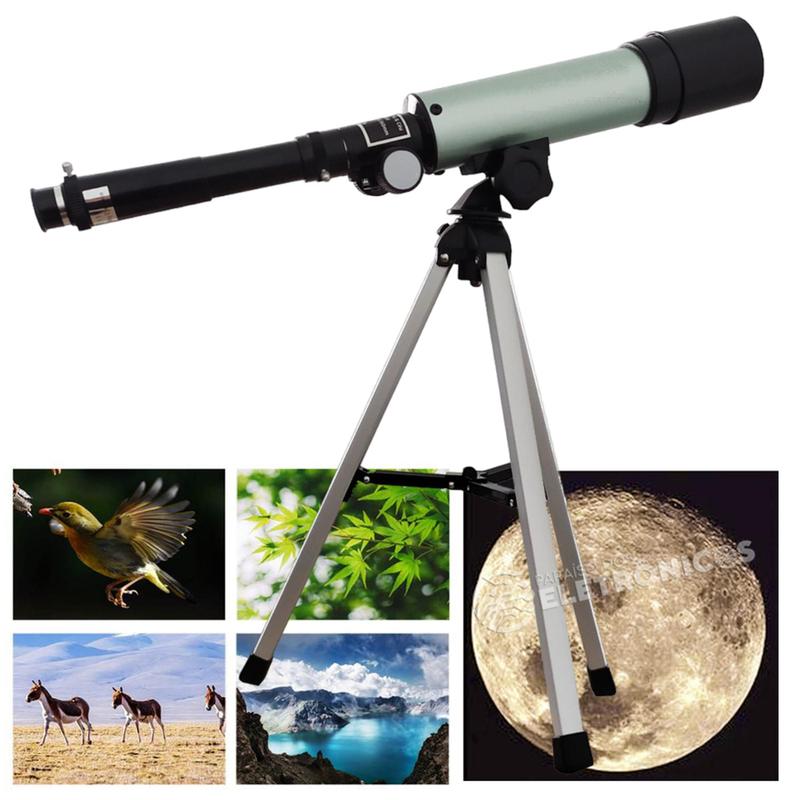 Telescópio Astronômico Amplia Potência Máxima 90x Refrator Tripé